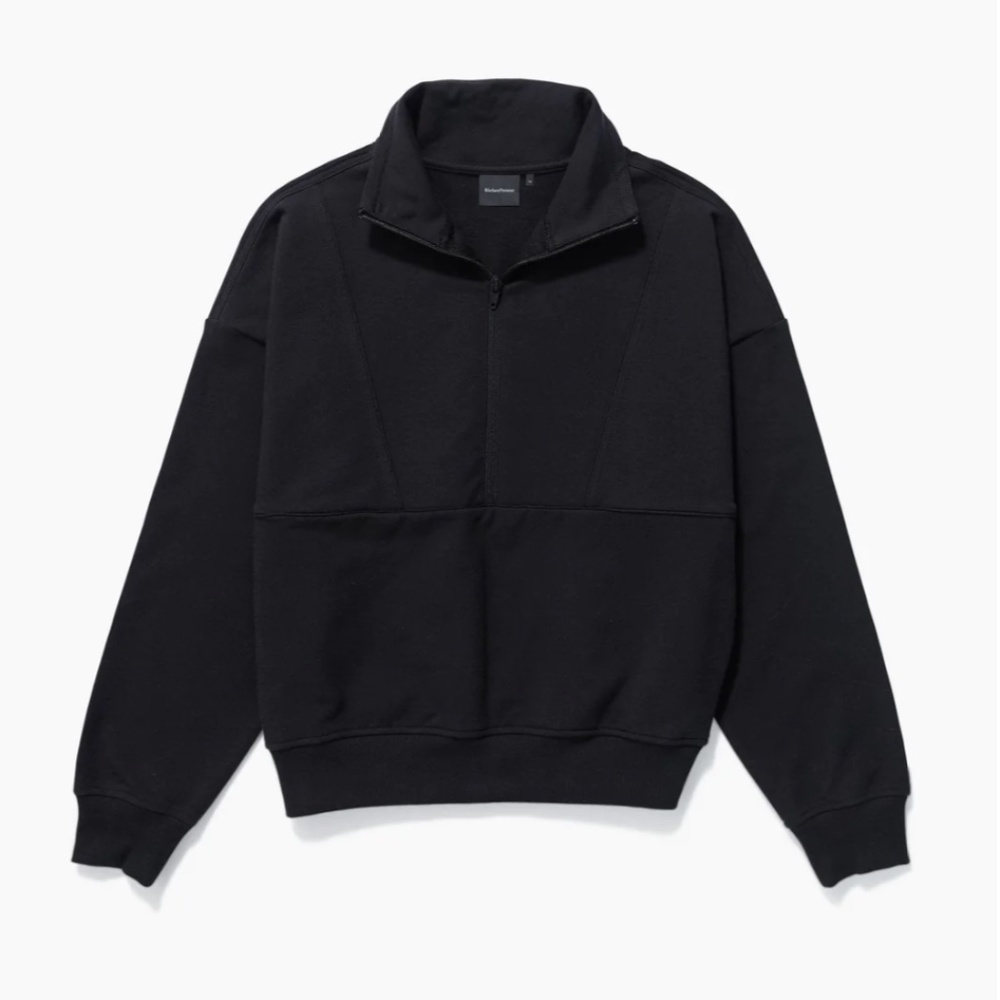 NWT! Richer Poorer Stretch Terry Half Zip Pullover Black Size Medium